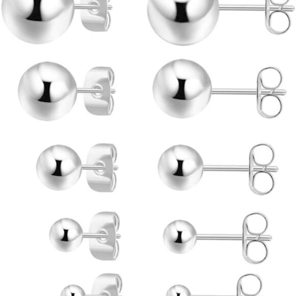 925 Sterling Silver Stud Earrings for Women, Sterling Silver Earrings Tiny Stud - Picture 1 of 6